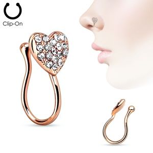 Roxanne Heart Non-Piercing Nose Clip